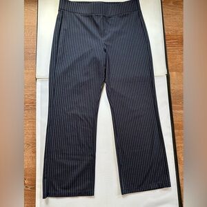 Liverpool Women's Navy and White Pinstripe Pants 6